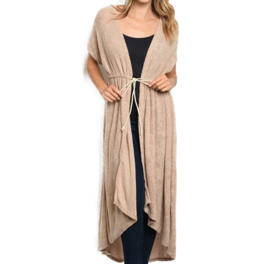 Cardigan Sweater SMALL Duster Long Coat Beach Cover up